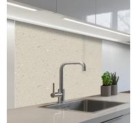 KitchenYeah© Credence Cuisine Sur Mesure 80x100 cm Plaque Adhesive Murale Panneau Decoratif Interieur Peel And Stick Mural Protection Mur Beige clair - Terrazzo - Gris