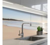 KitchenYeah© Credence Cuisine Sur Mesure 80x200 cm Plaque Adhesive Murale Panneau Decoratif Interieur Peel And Stick Mural Protection Mur Mer - Soleil - Sable