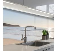 KitchenYeah© Credence Cuisine Sur Mesure 80x300 cm Plaque Adhesive Murale Panneau Decoratif Interieur Peel And Stick Mural Protection Mur Mer - Soleil - Sable