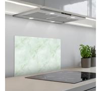 KitchenYeah© Credence Cuisine Sur Mesure Plaque Adhesive Murale Panneau | 40x60 cm - Decoratif Interieur Peel And Stick Mural Protection Mur Vert - Marbre - Veines coulantes