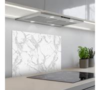 KitchenYeah© Credence Cuisine Sur Mesure Plaque Adhesive Murale Panneau | 50x70 cm - Decoratif Interieur Peel And Stick Mural Protection Mur Marbre - Pur - Gris - Veines