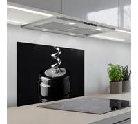 KitchenYeah© Credence Cuisine Sur Mesure Plaque Adhesive Murale Panneau | 50x70 cm - Decoratif Interieur Peel And Stick Mural Protection Mur Tire-bouchon - Vin - Noir - Blanc