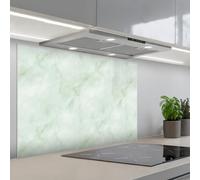 KitchenYeah© Credence Cuisine Sur Mesure Plaque Adhesive Murale Panneau | 55x80 cm - Decoratif Interieur Peel And Stick Mural Protection Mur Vert - Marbre - Veines coulantes