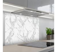 KitchenYeah© Credence Cuisine Sur Mesure Plaque Adhesive Murale Panneau | 55x80 cm - Decoratif Interieur Peel And Stick Mural Protection Mur Marbre - Pur - Gris - Veines