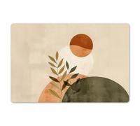 KitchenYeah© Dessous de Plat Set de 6 45x30 cm Set de Table Plastique Rigide Vinyl Antidérapant Original Coloré Plates Branches - Formes - Abstrait