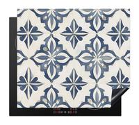 KitchenYeah© Protection Pour Plaque Induction 59x52 cm Plaque de Deco Cuisine Protégé Cache De Cuisson Vitroceramique Tuiles - Espagnols - Motifs - Céramique