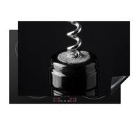 KitchenYeah© Protection Pour Plaque Induction Deco Cuisine Protégé Cache | 77x51 cm - Cuisson Vitroceramique Tire-bouchon - Vin - Noir - Blanc
