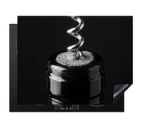 KitchenYeah© Protection Pour Plaque Induction Deco Cuisine Protégé Cache | 77x59 cm - Cuisson Vitroceramique Tire-bouchon - Vin - Noir - Blanc