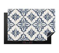 KitchenYeah© Protection Pour Plaque Induction Plaque de Deco Cuisine | 76x51 cm - Protégé Cache De Cuisson Vitroceramique Tuiles - Espagnols - Motifs - Céramique