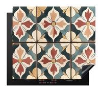 KitchenYeah© Protege Couvre Plaque De Cuisson Décoration Cuisine Tapis | 59x52 cm - Protection Protecteur Induction Décoration - Tuiles - Espagnols - Vintage