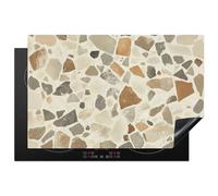 KitchenYeah© Protege Plaque Induction Decoration Cuisine Tapis de | 81x52 cm - Protection Pour Plan De Travail Cuisson Protégé Pierres - Terrazzo - Décoration - Tuiles