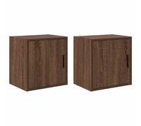 kithwjll Lot de 2 armoires murales de garage en bois aspect chêne marron avec espace de rangement de 40 x 30 x 41 cm, matériau robuste, rangement sûr, organisation polyvalente pour garage, atelier