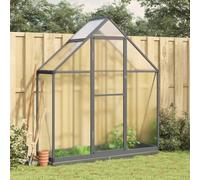 kithwjll Serre avec cadre de fondation, anthracite, 169 x 58 x 202 cm, en aluminium et polycarbonate pour amateurs, maison de tomates, jardinière, balcon, terrasse, entretien des plantes et hivernage