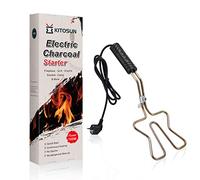 Kitosun Allume électrique pour Charbon et Briquettes - Allumage Simple et Rapide des Barbecue Briquettes - Pas d'étincelles ni de Flammes - Éléments de Bobine en Acier Inoxydable 304 (700 W)
