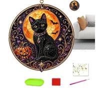 Kits d'art De Perles pour Adultes Attrape-Chat Céleste Mignon d'halloween