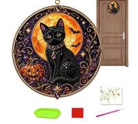 Kits d'art De Perles pour Adultes Attrape-Chat Céleste Mignon d'halloween