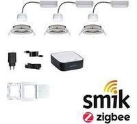 Kits de démarrage Smart Home smik Passerelle avec bouton-poussoir mural + luminaire LED encastré Nova Plus Coin Set de base orientable RGBW G