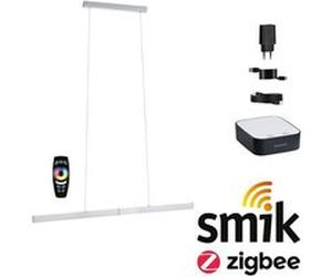 Kits de démarrage Zigbee 3.0 Smart Home smik Gateway avec télécommande + Suspension LED Aptare 2700K 1200lm 18W Blanc#Anthracite gradable Blanc