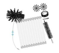 Kits de nettoyage de cheminée en nylon flexible avec tiges pliables rotatives pour divers conduits et tuyaux d ' aération Ensemble de balayage efficace et pliable comprenant une tête de brosse de