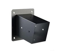 Kits de supports de pergola en acier, kit de supports de pergola à toit incliné, support d’extension d’angle droit à 3 voies avec base de poteau de pergola pour poteaux en bois 4x4 (B)