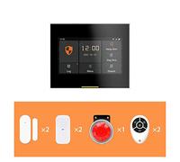 Kits de système d'alarme de sécurité Smart WiFi 4G sans Fil for Garage et Support résidentiel Tuya et Samrtlife Appliquer(4G H501 Set D 2-2)