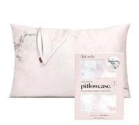 Kitsch Taie d'oreiller 100% Satin avec Fermeture éclair, taie d'oreiller Plus Douce Que la Soie pour Les Cheveux et la Peau, taie d'oreiller rafraîchissante, Housse d'oreiller en Satin (Taille