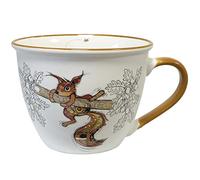 KIUB Bol timbale avec une anse - Motif ecureuil sur sa branche - matière porcelaine fine - contenance 550ML