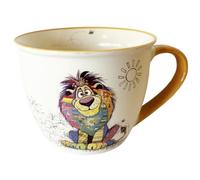 KIUB Bol timbale avec une anse - Motif lion le roi des animaux- matière porcelaine - contenance 550ML