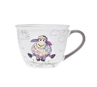 KIUB Bol timbale avec une anse - Motif mouton qui court- porcelaine - 550ML