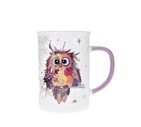 KIUB Grand mug avec des animaux - motif jeune chouette des bois - matière porcelaine fine - contenance 360ML