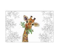 Kiub - Lot de 6 Sets de Table Plastifiés 43x28cm Kook Girafe - KIUB
