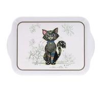 KIUB Mini Plateau avec des animaux - motif Chat Noir - mélamine de qualité - Taille Mini 14 * 21 CM