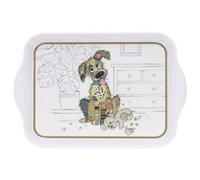 KIUB Mini Plateau avec des animaux - motif Chien gentil - mélamine de qualité - Taille Mini 14 * 21 CM