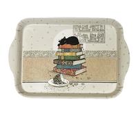 KIUB Mini Plateau Paris Tour Eiffel - Motif chat endormi sur des livres- mélamine de qualité - Taille Mini1