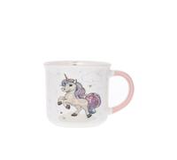 KIUB Mini tasse expresso - motif licorne qui danse - porcelaine fine - contenance 125ML et hauteur 6,5CM