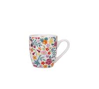 KIUB Mini tasse expresso - motif Paris Tour Eiffel au milieu des fleurs - porcelaine fine et hauteur 7,5CM