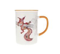 KIUB Mug avec des animaux de la ferme , des bois et des montagnes - motif écureuil sur sa branche- matière porcelaine fine - contenance 360ML