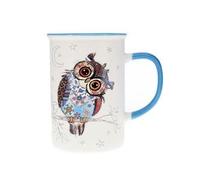 KIUB Mug avec des animaux - motif chouette- matière porcelaine fine - contenance 360ML