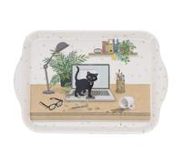 Kiub - Petit Plateau en mélamine Bug Art Chatons Ordinateur 21x14 cm - KIUB