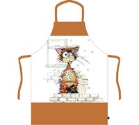KIUB Tablier de cuisine avec un chat stylisé - réglable et en boite cadeau