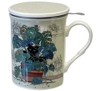 Kiub - Tisanière en porcelaine avec Infuseur 380ml en Boite Cadeau Bug Art Chaton Monstera - KIUB