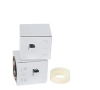 Kivivaka 1 paire de poignées de douche thermostatiques carrées chromées ABS robinet mitigeur argent