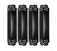 Kivivaka Bouclier thermique réglable pour barbecue avec revêtement en | Dimensions : 37,1 x 10,4 x 4,3 cm, convient pour Nexgrill 4-6 brûleurs, acier porcelaine, lot de 4, facile à installer