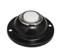 Kivivaka Bouton poussoir rond en métal DC 24 V 0,5 A | Avec lumière LED résistante aux intempéries pour un design classique pour la maison ou le bureau Blanc