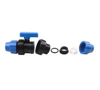 Kivivaka Collier de serrage à vis en polypropylène bleu pour tuyau d'eau, raccord de compression 16 bars pour jardinage et ferme, installation