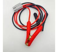 Kivivaka Connecteur de batterie 50 A avec contacts plaqués argent, prise Anderson 12-24 V vers pinces crocodiles pour camions, camping-cars, bateaux, bus, gris, 50 cm