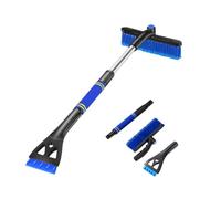 Kivivaka Grattoir à glace et balai à neige télescopique 3 en 1 avec manche extensible en alliage d'aluminium pour enlever la neige et le givre, 60-80 cm