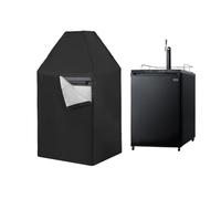 Kivivaka Housse de distributeur de bière Oxford 420D, imperméable, pour robinet simple/double, seau extérieur avec sangles, 61,4 x 67,5 x 94,4 cm, noir