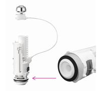 Kivivaka Joint de soupape de chasse d'eau de rechange pour Siamp Optima 49 | Rondelle en silicone durable pour modèle 34490507, 2,83 pouces, noir
