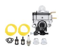 Kivivaka Kit de carburateur 9 pièces 753-06258A RY252CS RY251PH RY253SS 25cc gaz pour débroussailleuse avec joint d'ampoule de conduite de carburant